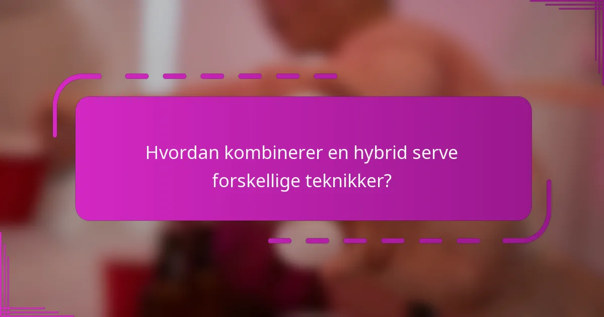 Hvordan kombinerer en hybrid serve forskellige teknikker?